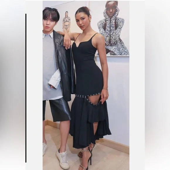 Rokh x H&M Layered Skirt Asymmetric Dress